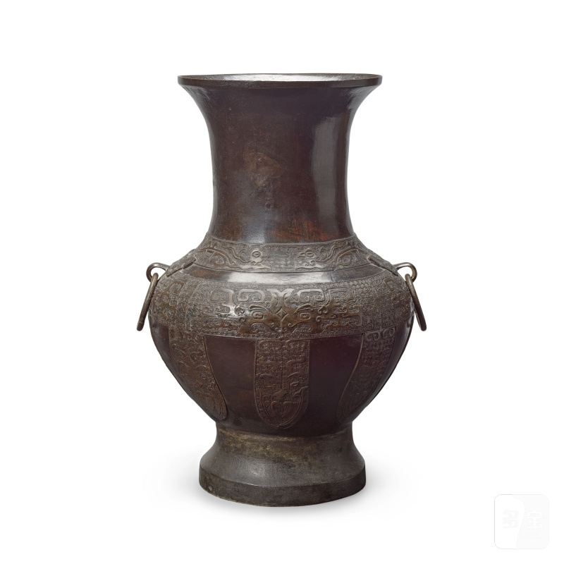 明 銅壺 | A LARGE BRONZE VASE, HU - 图4